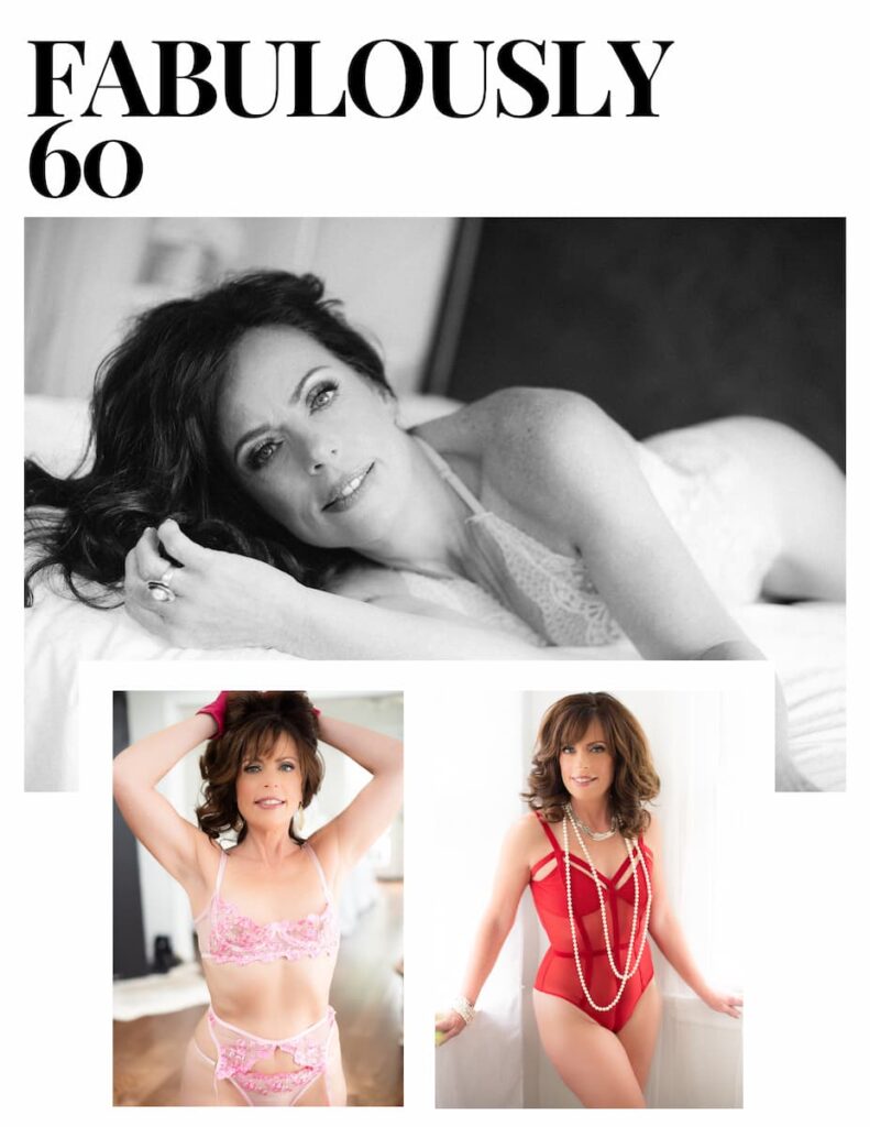 Everyday woman experiencing confidence and transformation during a luxury boudoir shoot.